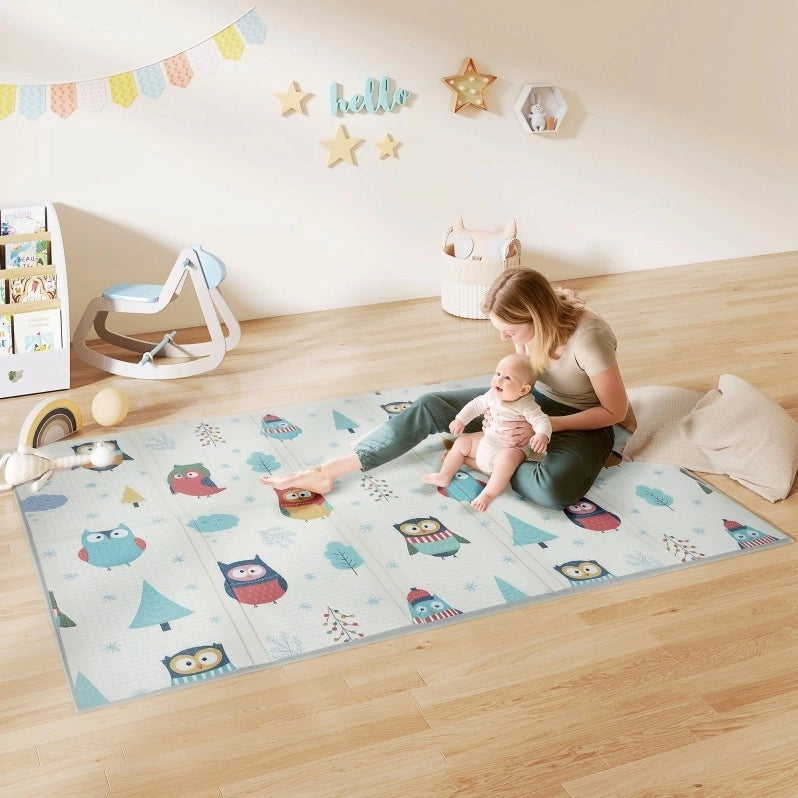 Tappeto gioco bimbo 200x150 cm in schiuma bifacciale antiscivolo pieghevole