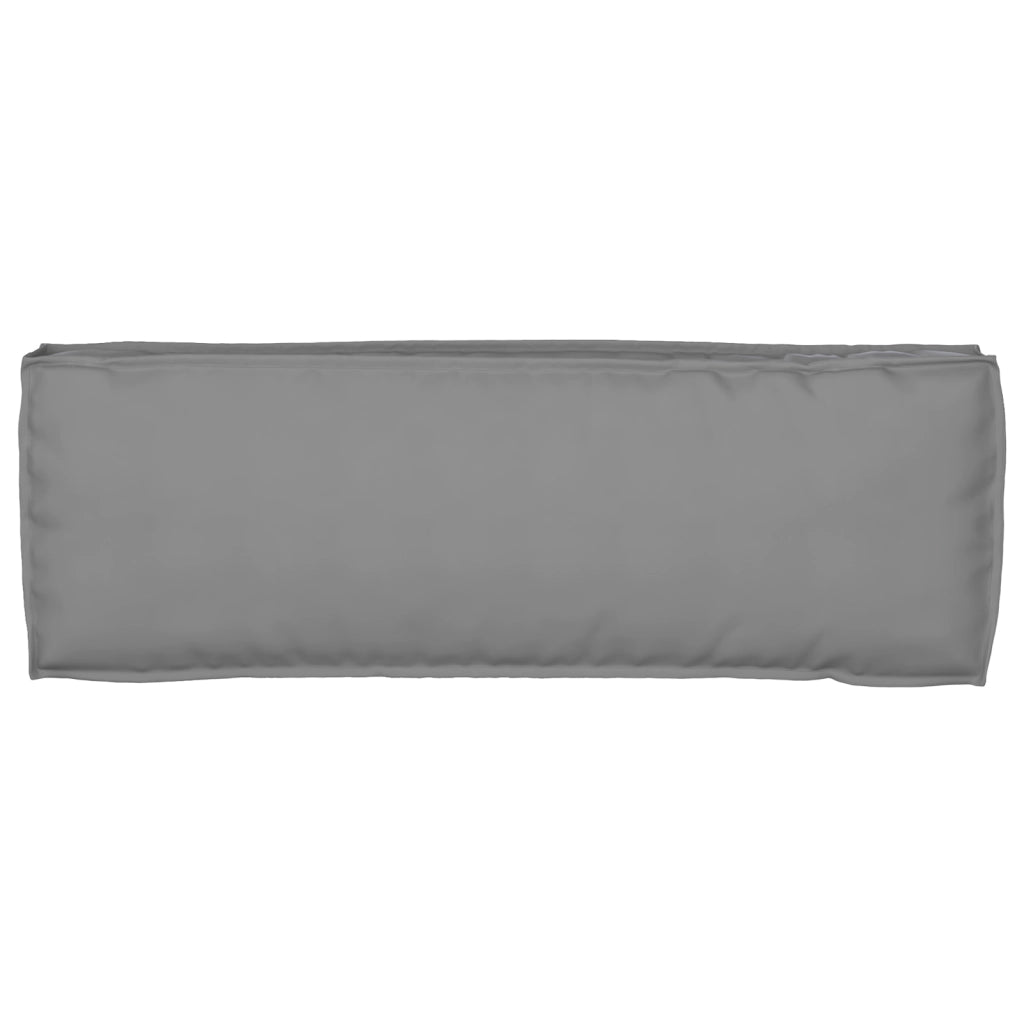 Cuscini per pallet per panchina 2 pcs Grigio 120x40x8 cm Tessuto Oxford