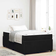 vidaXL Struttura letto con materasso Nero 120 x 200 cm Velluto