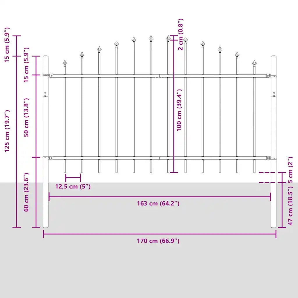 Recinzione per Giardino 2 pcs Bianco 170 x 140 cm 3360137