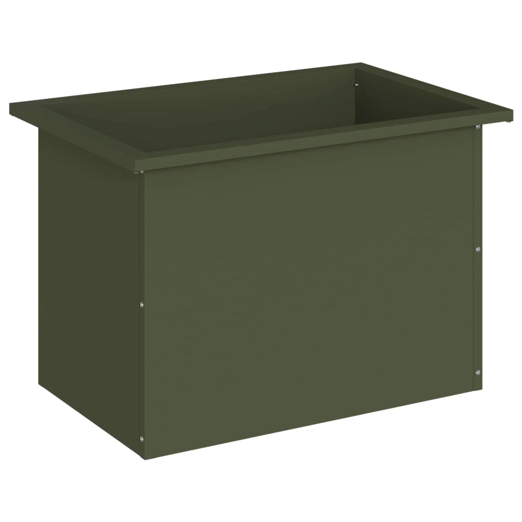 Fioriera da giardino con LED Verde Oliva 40 x 60 x 40 cm 8008146