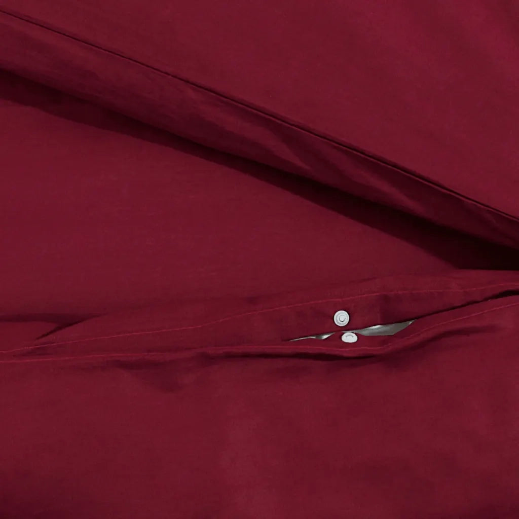 Set Copripiumino Bordeaux 140x200 cm in Microfibra Leggera 136030