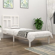 Giroletto senza Materasso-Struttura Letto Bianco 90x200 cm Legno Massello Pino 545296