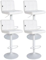 4er Set Barhocker Feni Kunstleder weiЯ