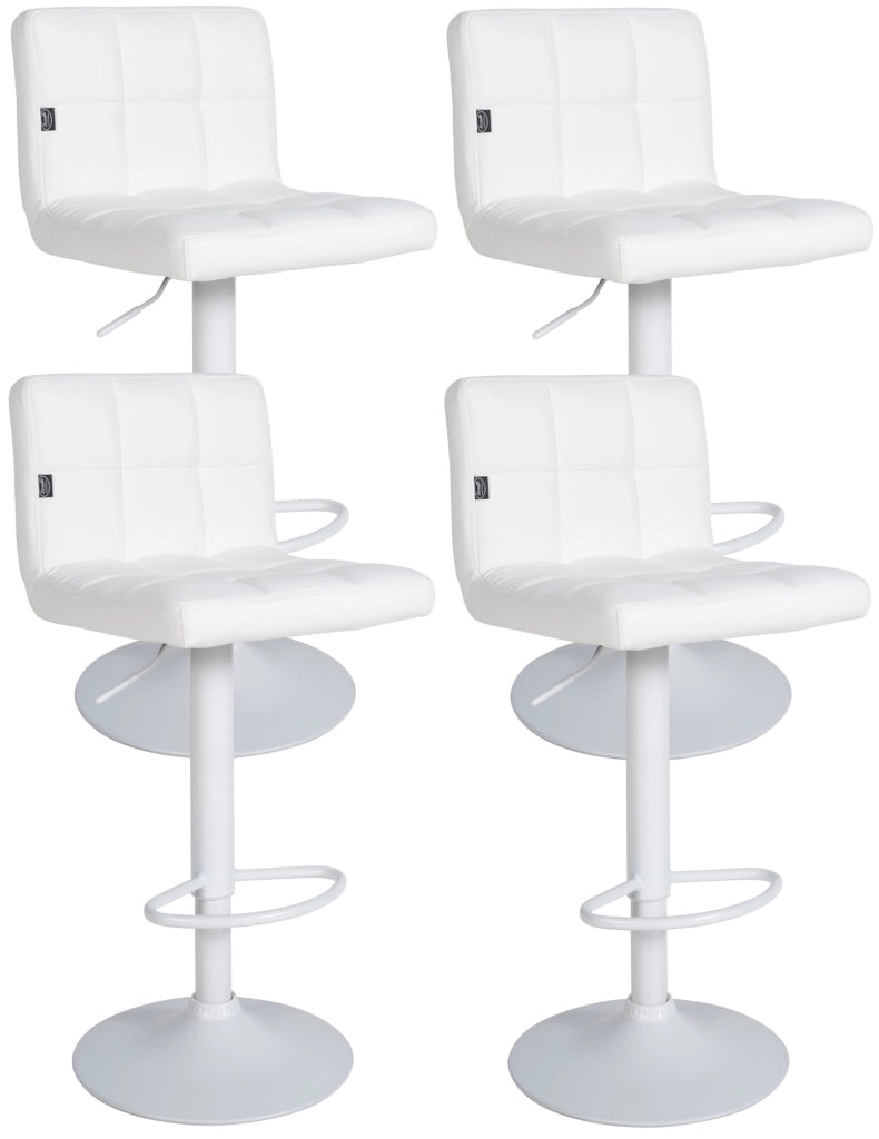 4er Set Barhocker Feni Kunstleder weiЯ