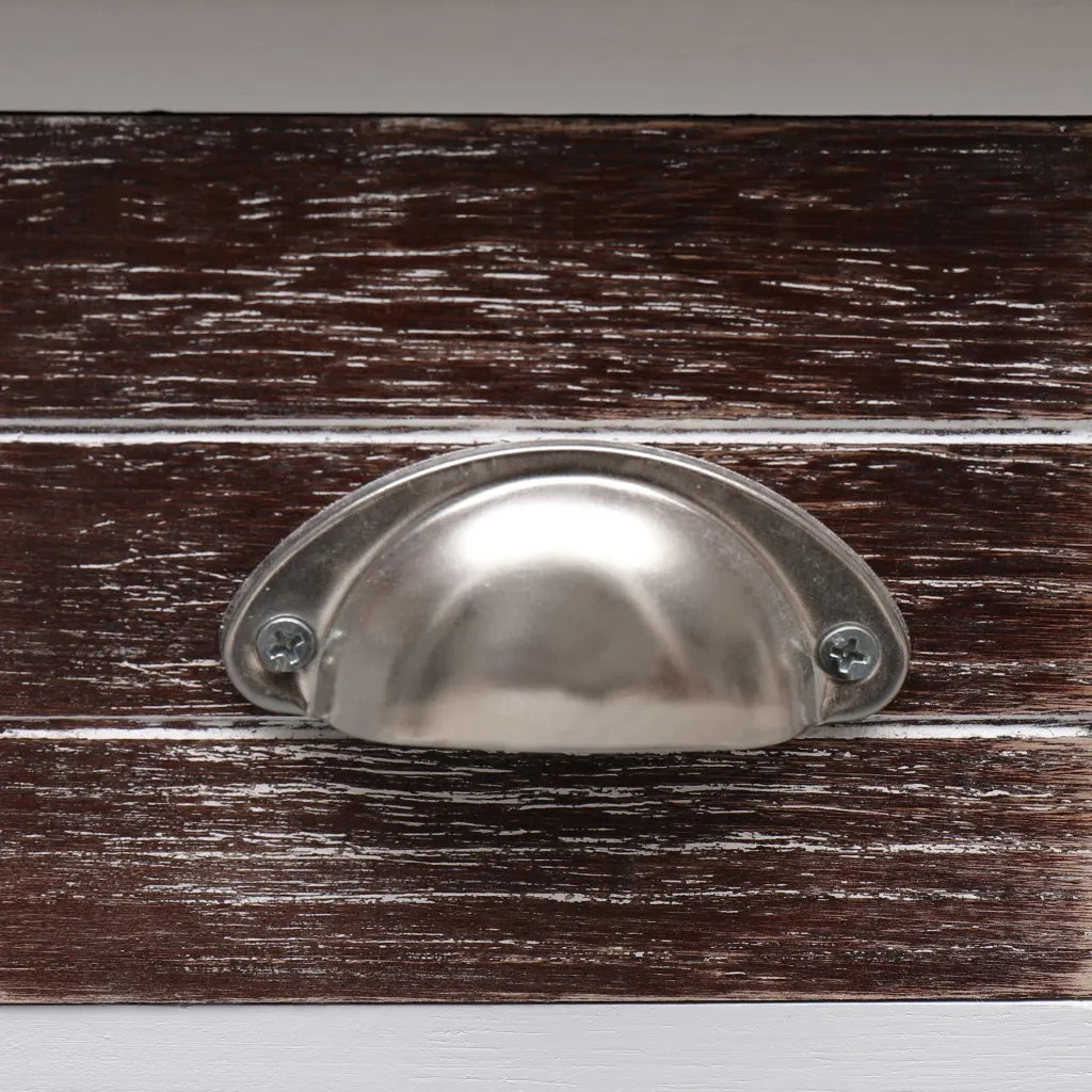 Tavolino Laterale | Tavolo laterale Marrone 40x40x40 cm in Legno di Paulownia