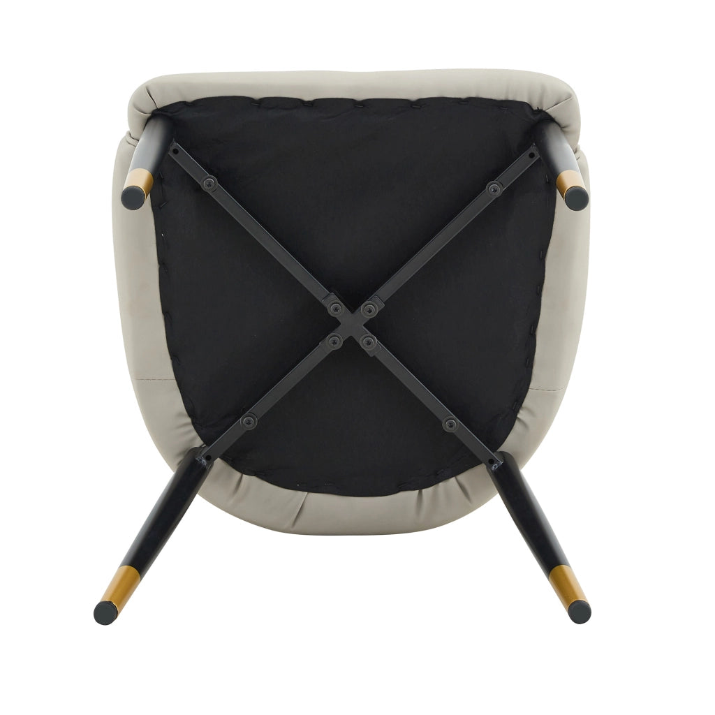 SEDIA da pranzo ergonomica 91 cm in PU grigio caldo Set da 2 pezzi