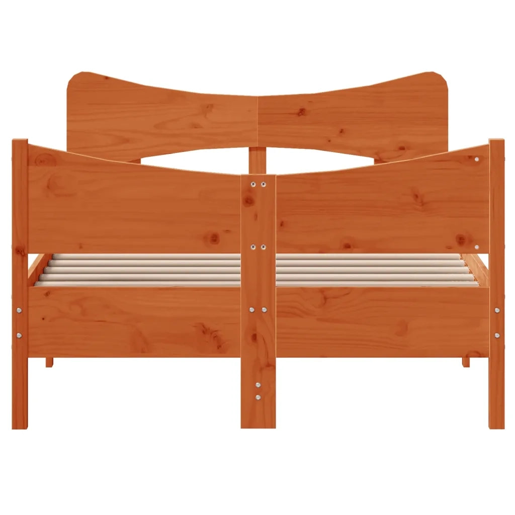 Giroletto senza Materasso Marrone Cera 120x200 cm Legno di Pino