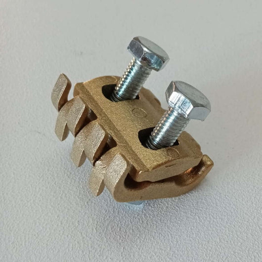 Cem2339 - morsetto bifilare a pettine a 2 bulloni sezione 35-70mm