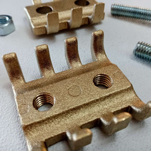 Cem2339 - morsetto bifilare a pettine a 2 bulloni sezione 35-70mm