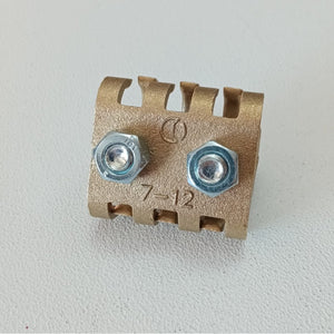 Cem2339 - morsetto bifilare a pettine a 2 bulloni sezione 35-70mm