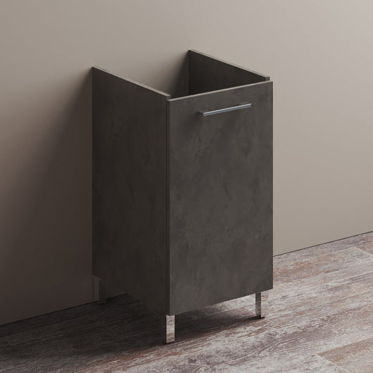 Mobile per lavatoio in ceramica 45x50 cm un anta - Cemento