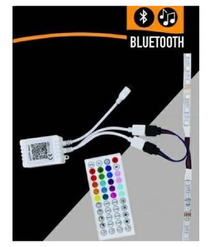 Centralina Musicale Per Strisce Led Rgb Bluetooth 2 Connettori Te-rgb3 Telecomando         