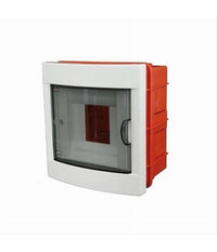 Centralino Da Incasso 4 Moduli Cornice Bianca Portello Fumè 16x17x8cm Ip40 Fg14304         