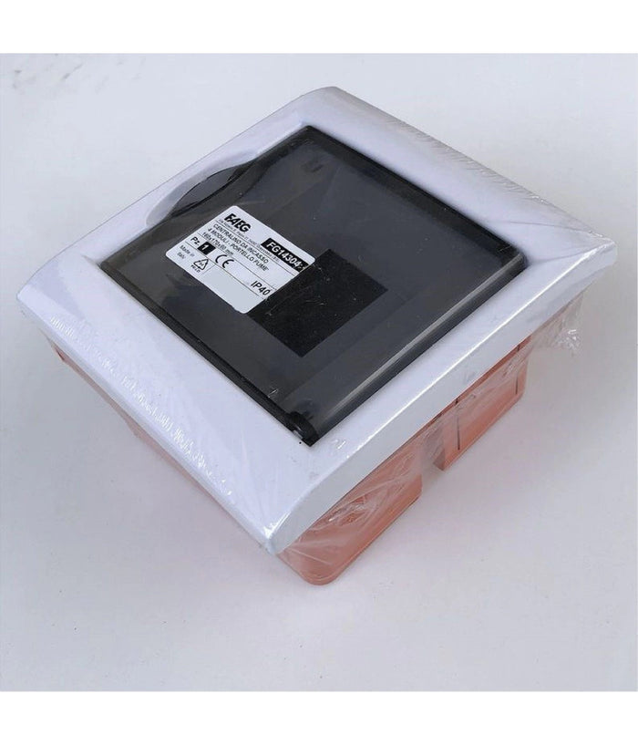 Centralino Da Incasso 4 Moduli Cornice Bianca Portello Fumè 16x17x8cm Ip40 Fg14304         