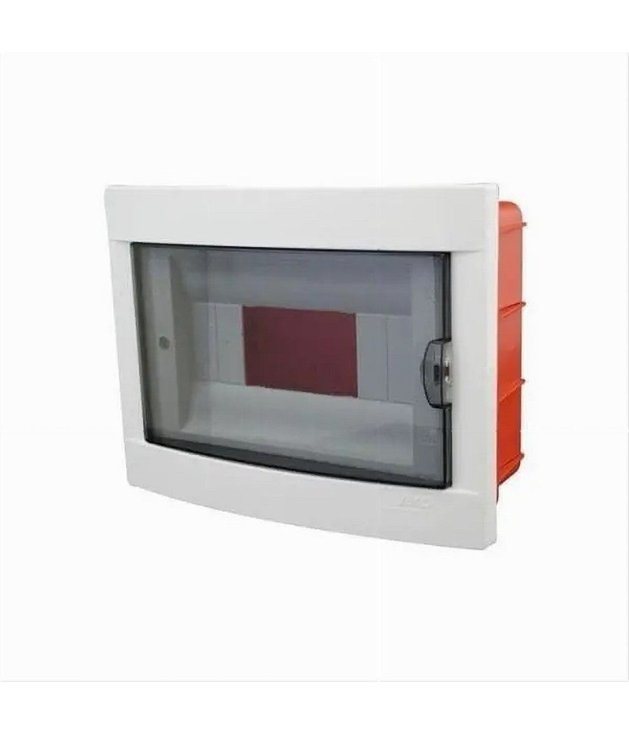 Centralino Quadro Elettrico Da Incasso Parete 8 Moduli Portello Fumè Ip40 Fg14308         