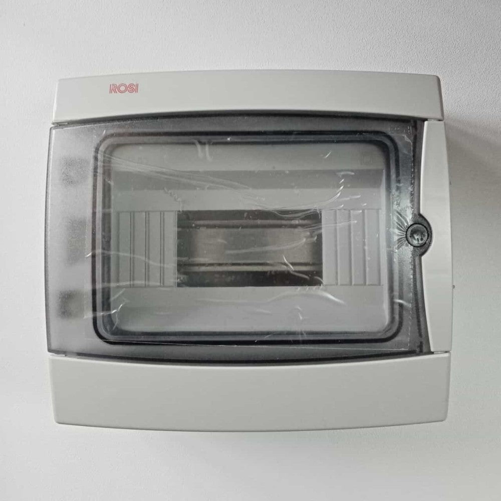 Centralino stagno cassetta da parete con sportello capienza 8 moduli ip65