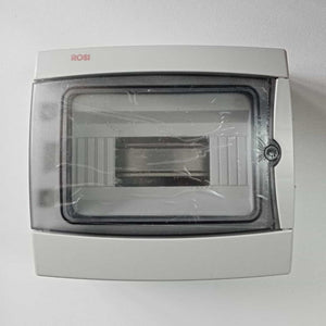 Centralino stagno cassetta da parete con sportello capienza 8 moduli ip65