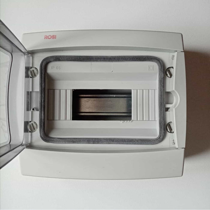 Centralino stagno cassetta da parete con sportello capienza 8 moduli ip65