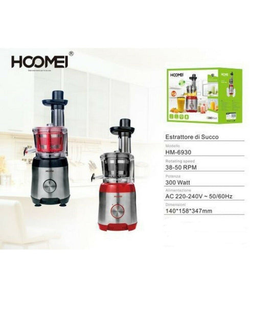 Centrifuga Estrattore Di Succo Frutta Verdura 300 Watt Hoomei Hm-6930 Cucina         