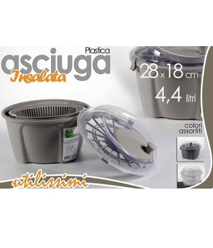 Centrifuga Per Verdura Asciuga Insalata 28x18 Cm 4,4 Lt Colori Assortiti 681455         