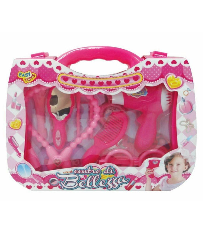 Centro Di Bellezza Phon Pettine Specchio Accessori Giocattolo Gioco Bambina         