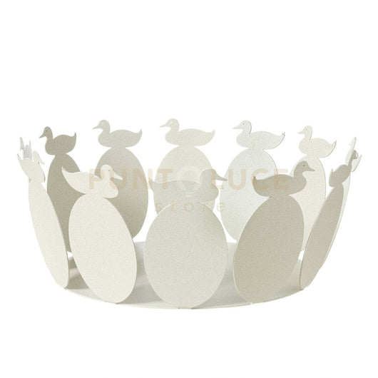 centro tavola duck Avorio in Ferro 31cm,13,5hcm