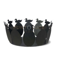 centro tavola duck Nero in Ferro 31cm,13,5hcm