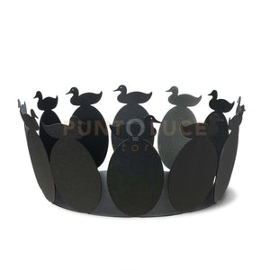 centro tavola duck Nero in Ferro 31cm,13,5hcm