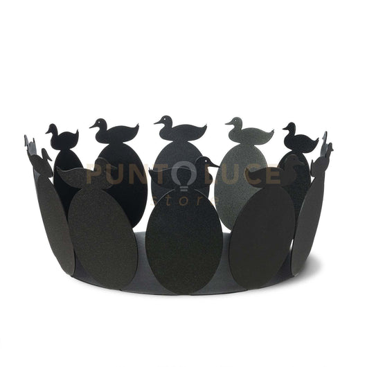 centro tavola duck Nero in Ferro 31cm,13,5hcm