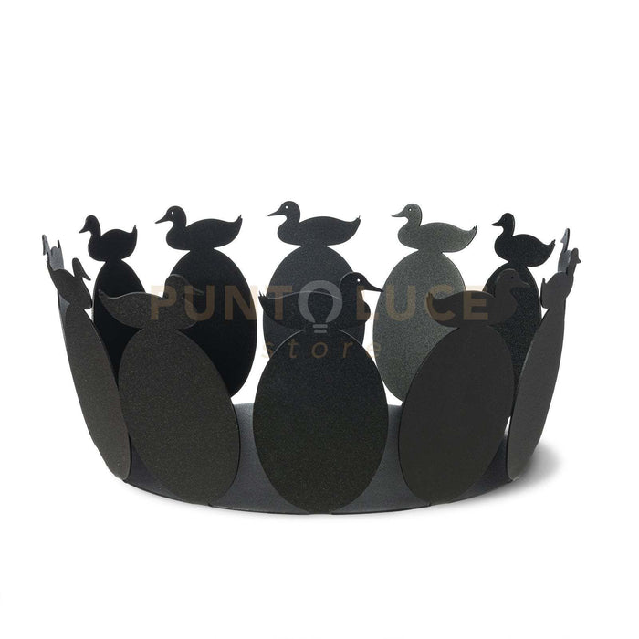 centro tavola duck Nero in Ferro 31cm,13,5hcm