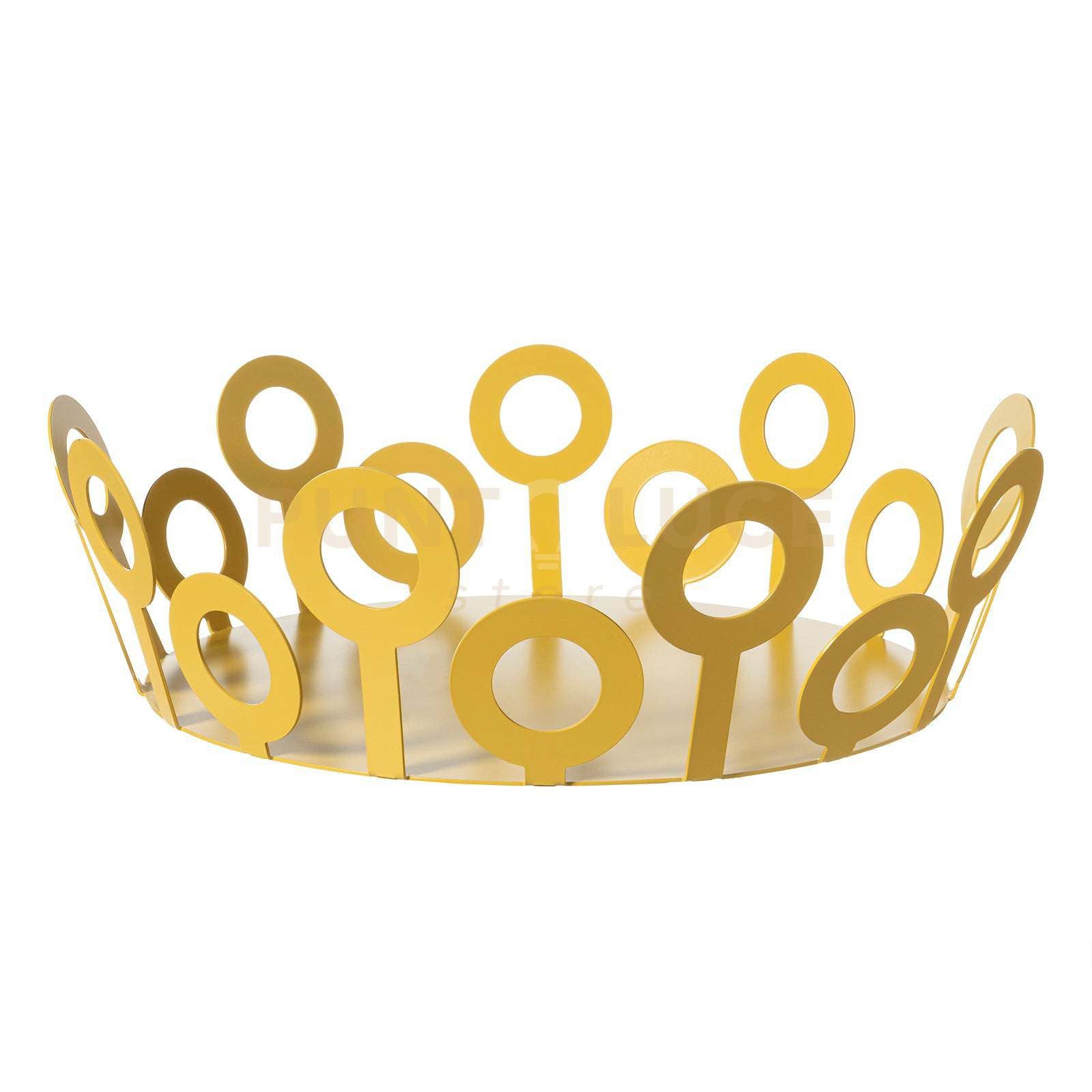 centro tavola grande bollicine ocra Ocra in Ferro 28cm,10hcm