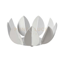 centro tavola moderno ficus Bianco marmo in Ferro 28,6x13Hcm