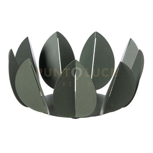 centro tavola moderno ficus Verde salvia in Ferro 28,6x13Hcm