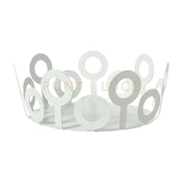 centro tavola piccolo bollicine Bianco marmo in Ferro 22,5cm,10hcm