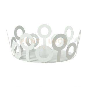 centro tavola piccolo bollicine Bianco marmo in Ferro 22,5cm,10hcm