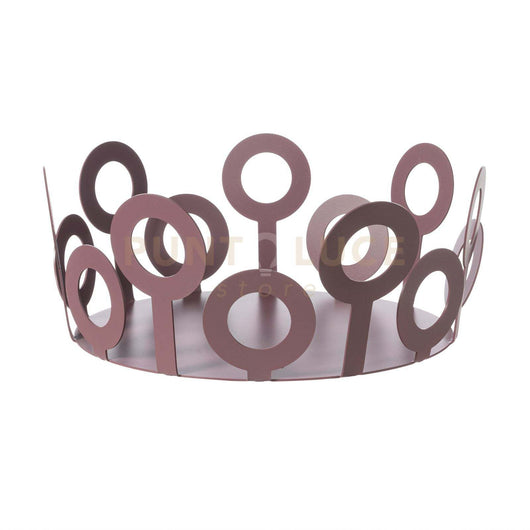 centro tavola piccolo bollicine Viola ametista in Ferro 22,5cm,10hcm