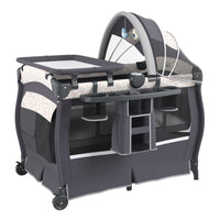 Centro neonati con borsa da viaggio per neonato, Pack and play 4 in 1 portatile Grigio Fiori-Culle