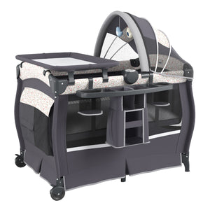 Centro neonati con borsa da viaggio per neonato, Pack and play 4 in 1 portatile Grigio Fiori-Culle