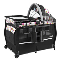 Centro neonati con borsa da viaggio per neonato, Pack and play 4 in 1 portatile Nero Viola-Culle