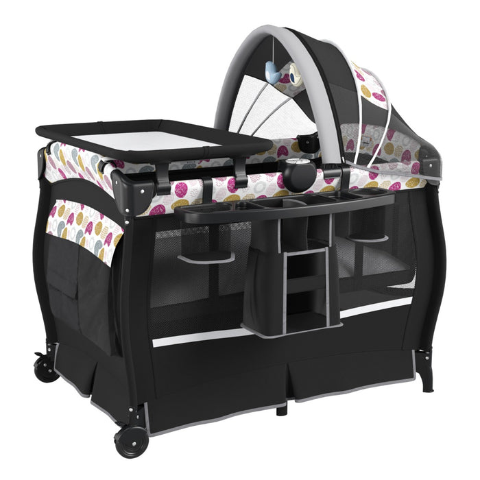 Centro neonati con borsa da viaggio per neonato, Pack and play 4 in 1 portatile Nero Viola-Culle