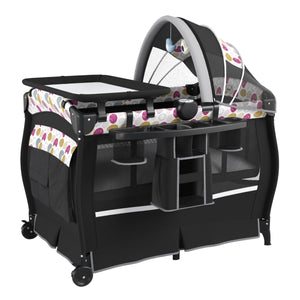 Centro neonati con borsa da viaggio per neonato, Pack and play 4 in 1 portatile Nero Viola-Culle