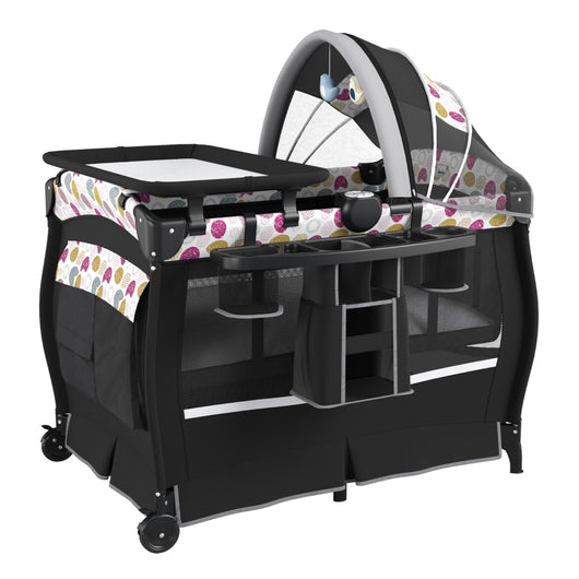 Centro neonati con borsa da viaggio per neonato, Pack and play 4 in 1 portatile Nero Viola-Culle