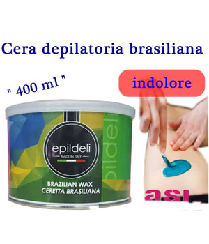 Cera Ceretta Depilatoria Liposolubile Brasiliana In Barattolo 400 Gr Clorofilla         