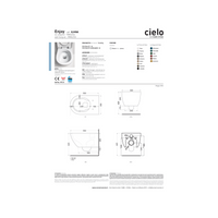 Wc Sospeso Senza Brida Ceramica Cielo "Enjoy 53" Bianco Lucido