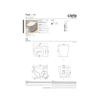 Wc a Terra Ceramica Cielo "Fluid" Bianco Lucido