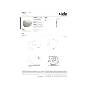 Wc Sospeso Ceramica Cielo "Fluid" Bianco Lucido