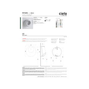 Orinatoio Sospeso Ceramica Cielo Bianco Lucido "Mini Ball"