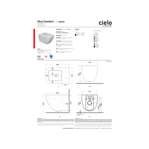 Coppia Di Sanitari Ceramica Cielo Sospesi Bianco Lucido "Shui Comfort"