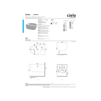 Coppia Di Sanitari Ceramica Cielo Sospesi Senza Brida Bianco Lucido "Smile 53"